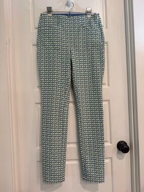 RLX Ralph Lauren Golf Pants Women Size 2 Blue Green Stretch Slim Athletic
